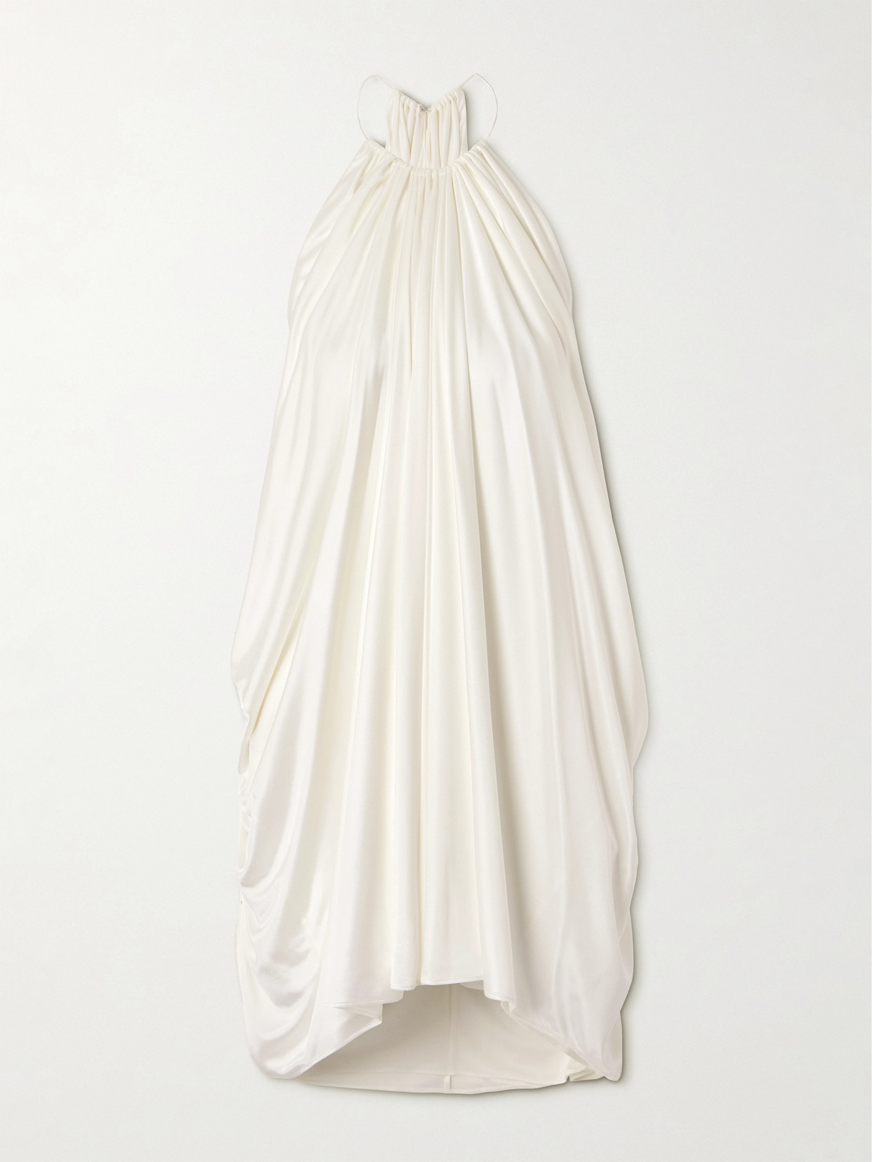 Tom Ford Draped Jersey Halterneck Mini Dress In Cream