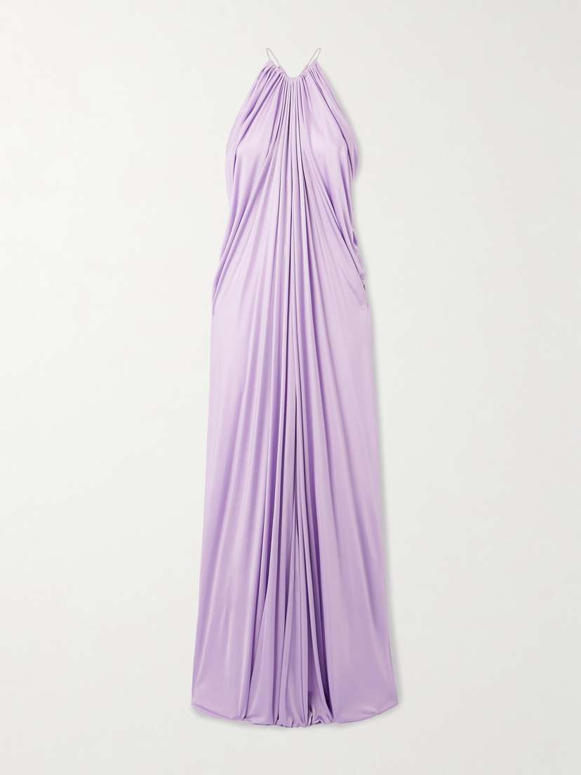 Tom Ford Gathered Jersey Halterneck Gown