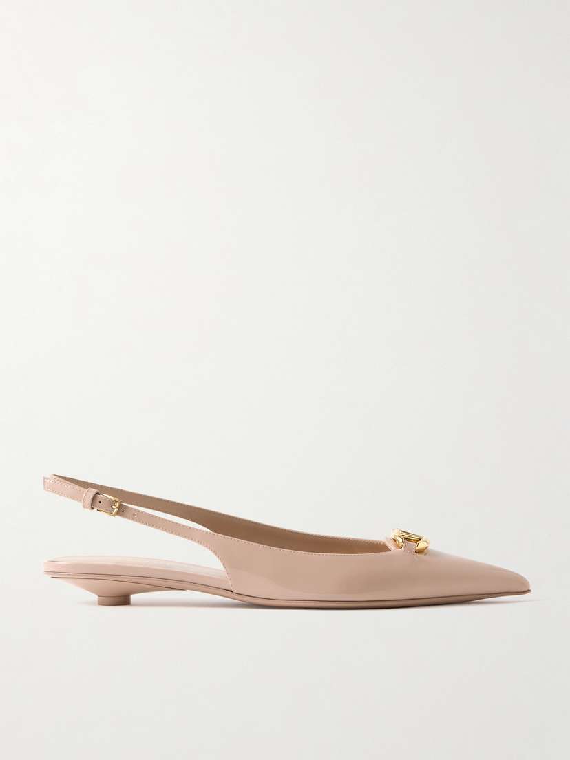 Valentino Garavani Vlogo Bold 20 Embellished Patent-leather Pumps