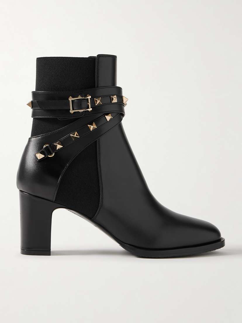 Valentino Garavani Rockstud Beatle 70 Leather Ankle Boots