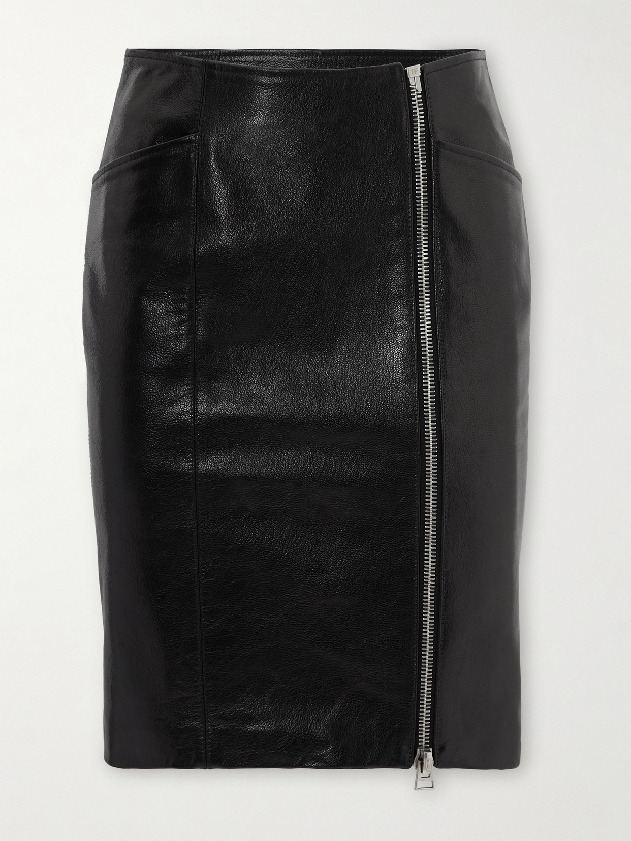 Tom Ford Paneled Leather Mini Skirt In Lb999 Black
