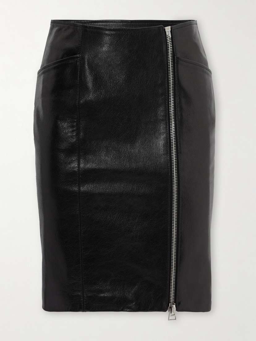 Tom Ford Paneled Leather Mini Skirt
