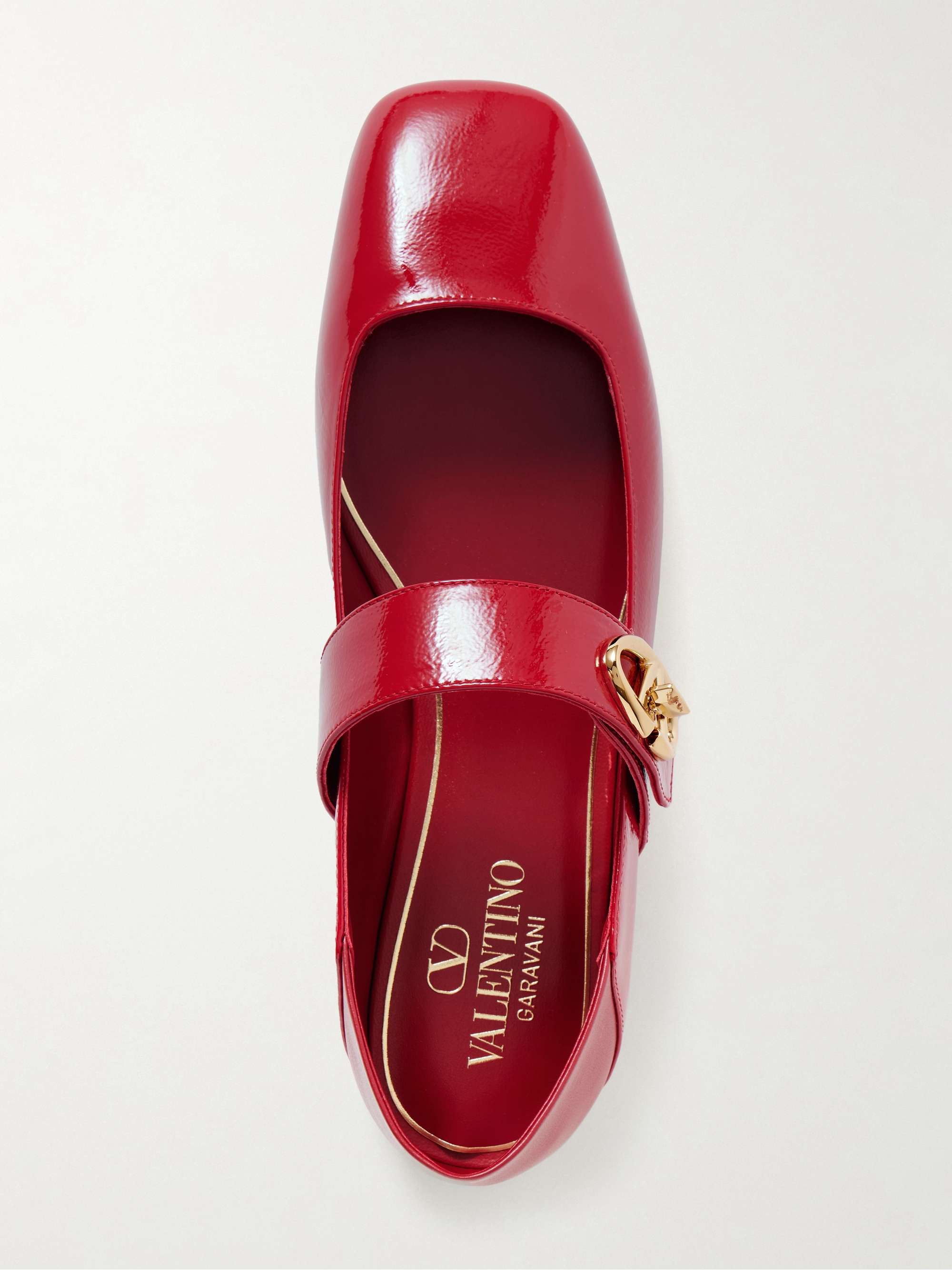 VALENTINO GARAVANI VLOGO Locker crinkled patent-leather VALENTINO GARAVANI VLOGO Locker crinkled patent-leather