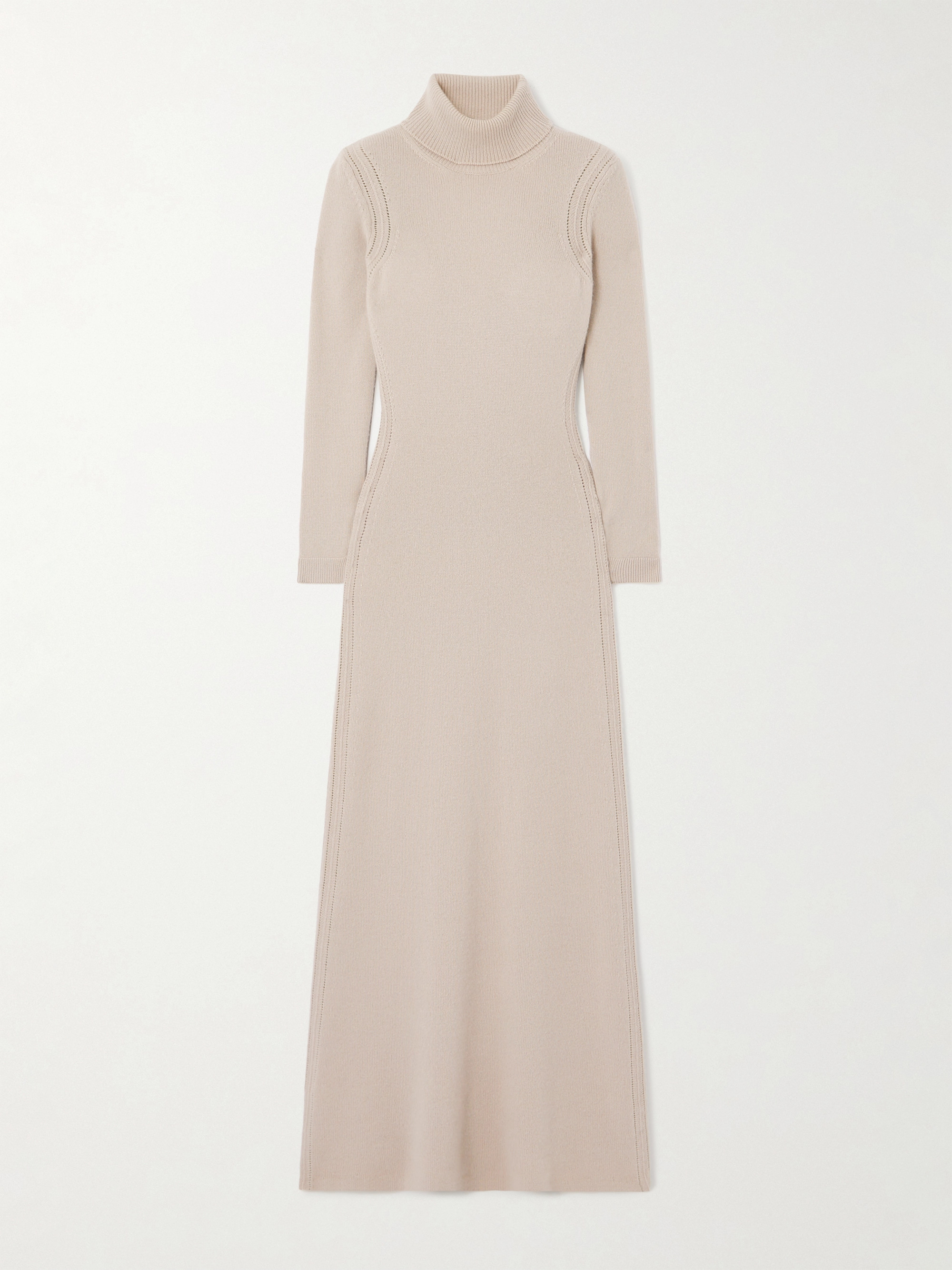Tom Ford Open-back cashmere turtleneck maxi dress