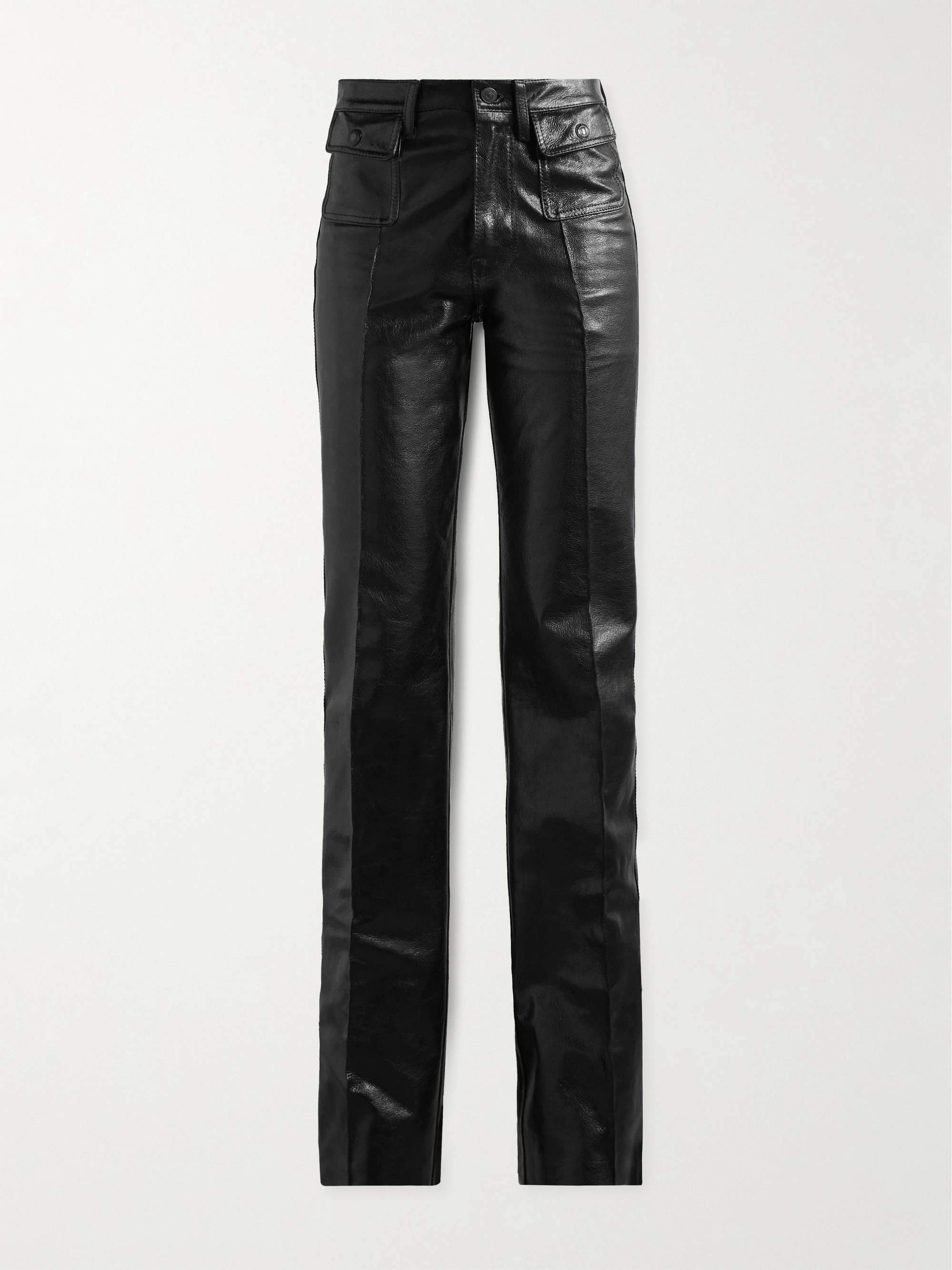TOM FORD Paneled leather straight leg pants NET A PORTER