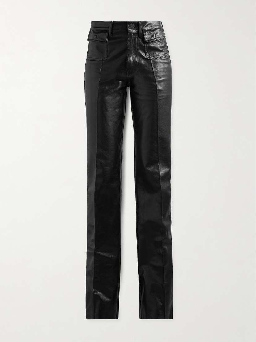 Tom Ford Paneled Leather Straight-leg Pants