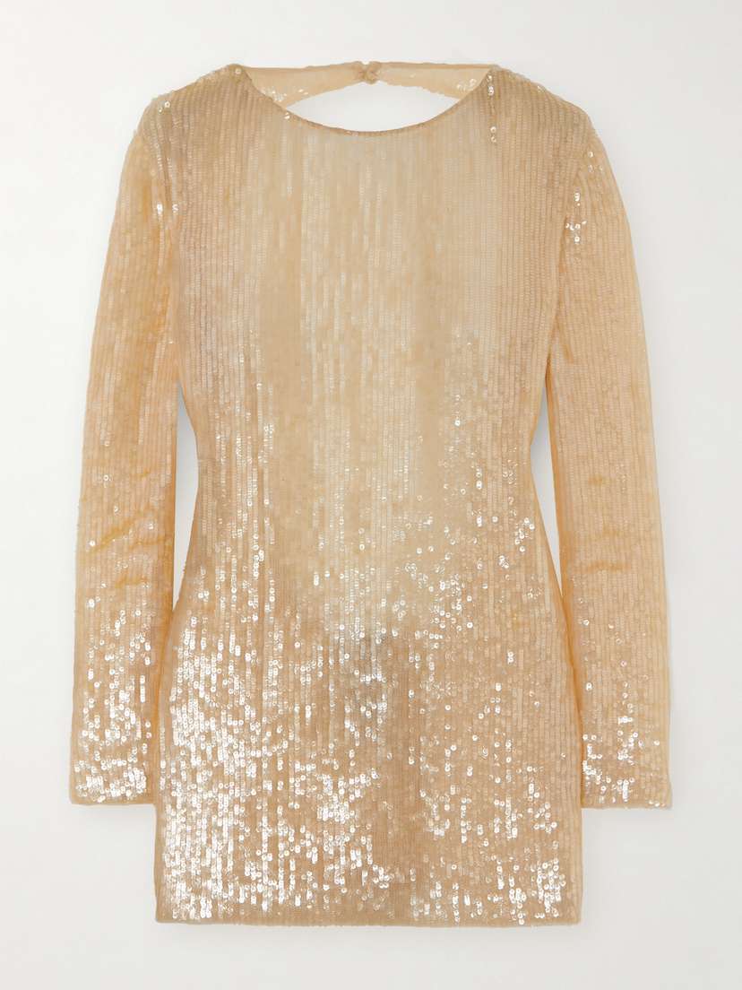 Tom Ford Sequined Tulle Mini Dress