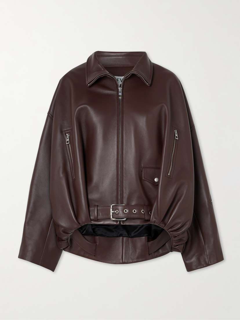 Loewe Oversized Leather Biker Jacket