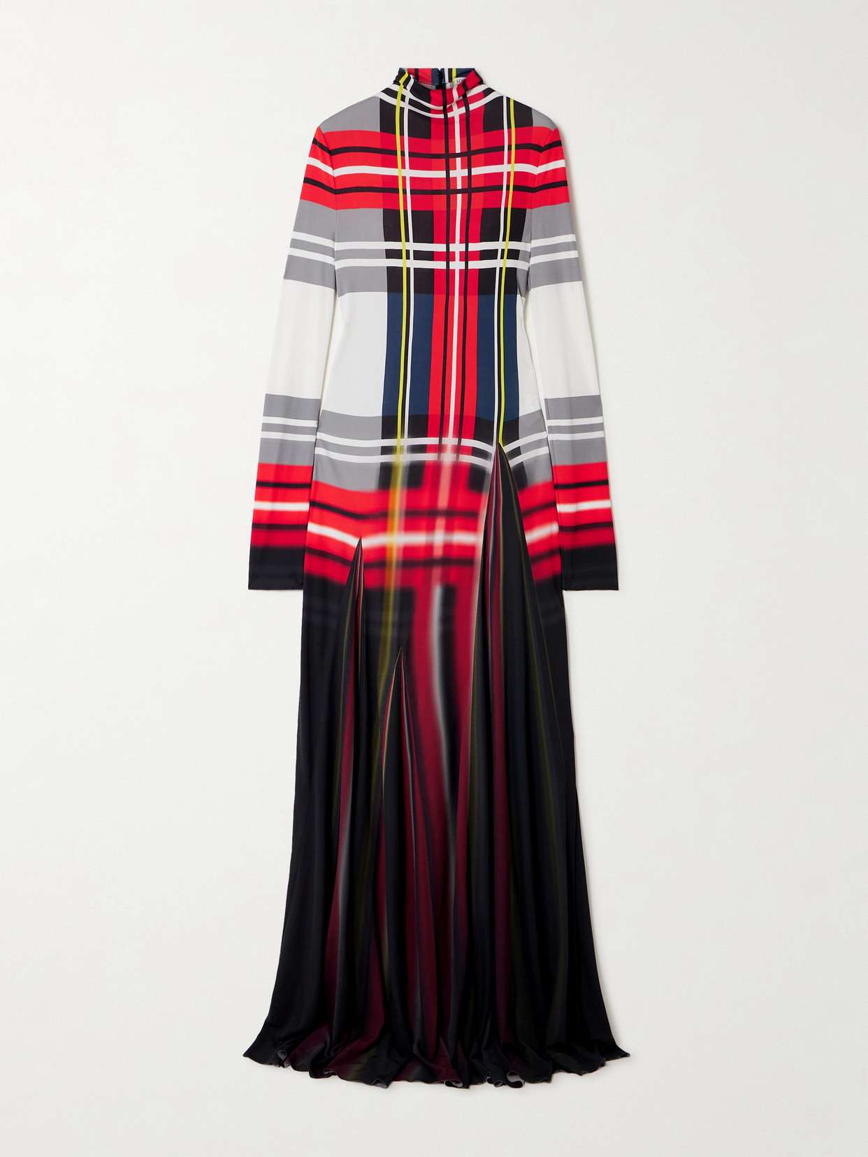 Loewe - Checked Crepe Gown - White