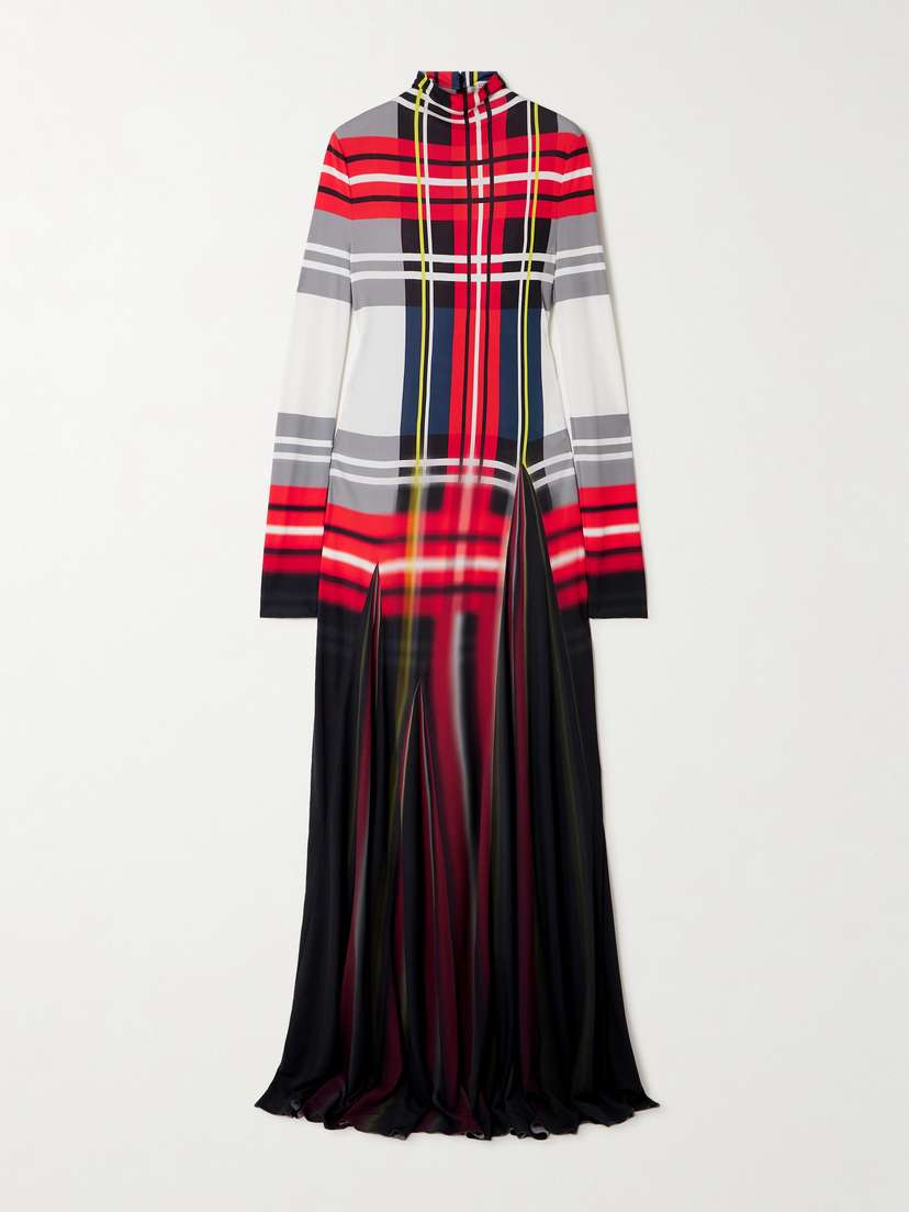 Loewe Checked Crepe Gown