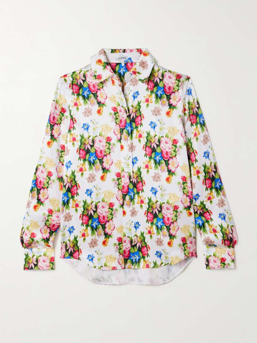 Loewe ON - Floral-print Silk Shirt