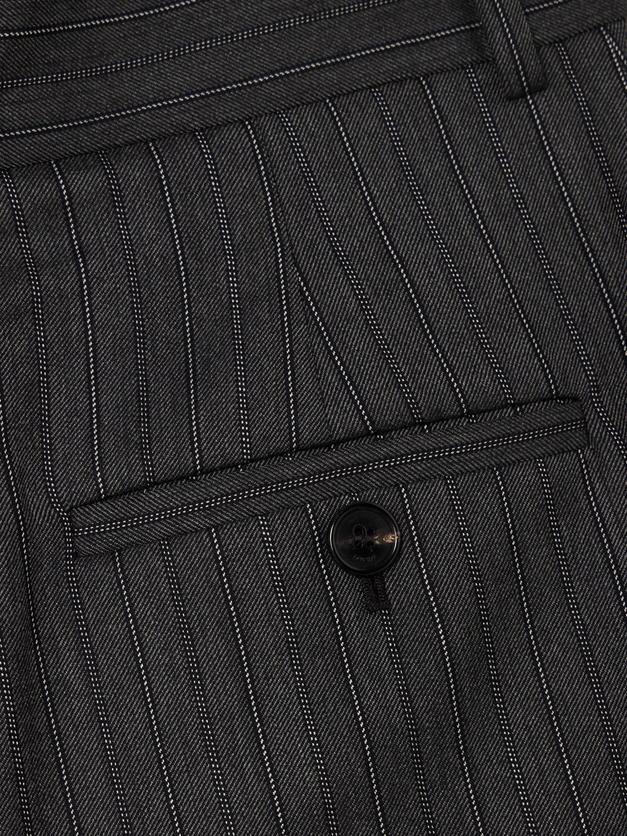 Loewe Pinstriped Wool Wide-leg Pants In Gray