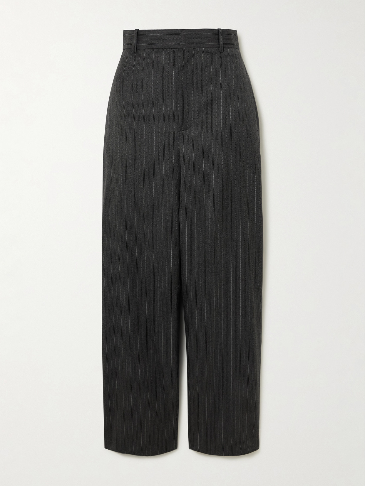 Loewe Pinstriped Wool Wide-leg Pants In Gray