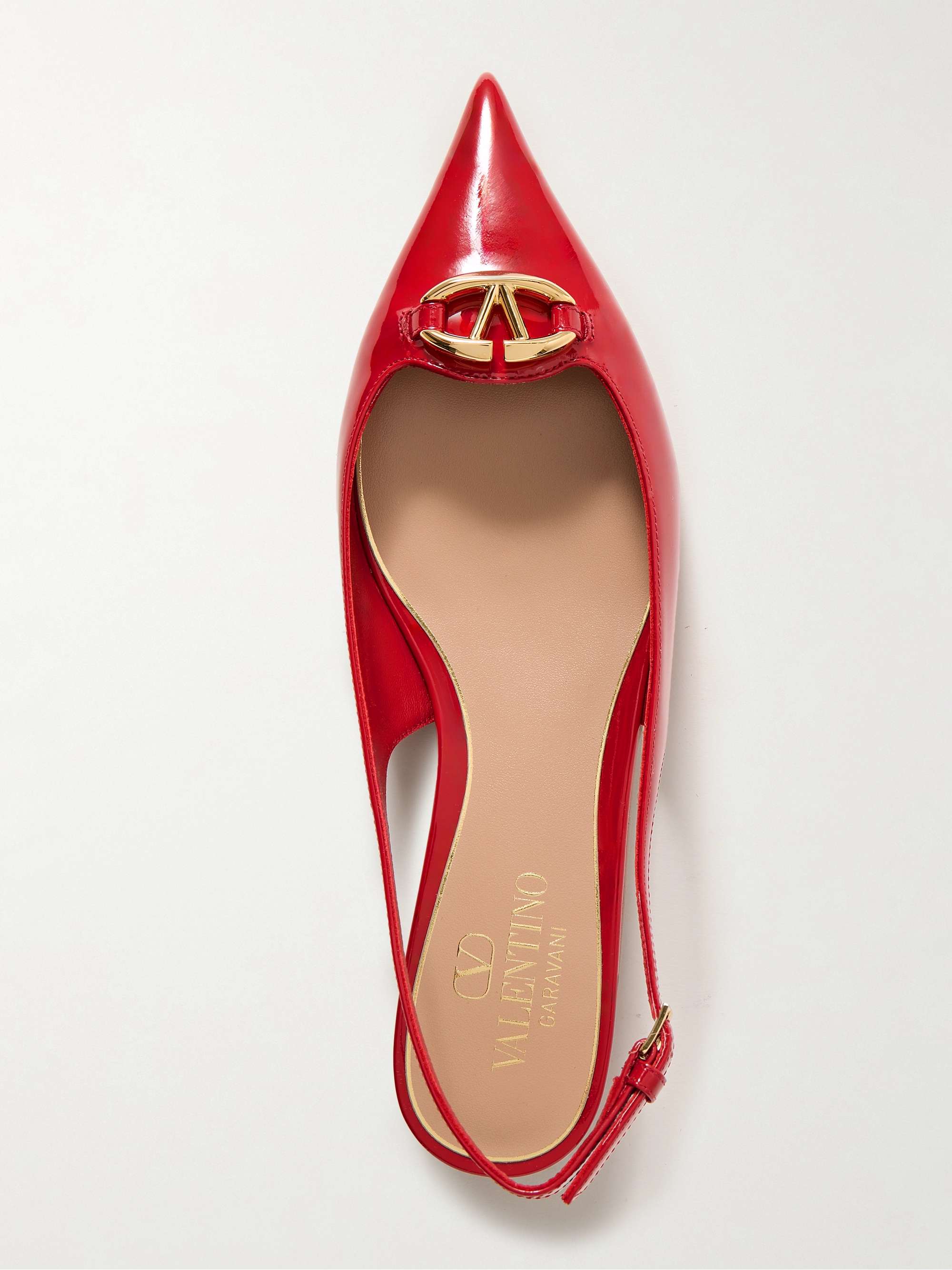VLOGO Bold 20 Slingback Pumps aus Lackleder mit Verzierung NET A PORTER
