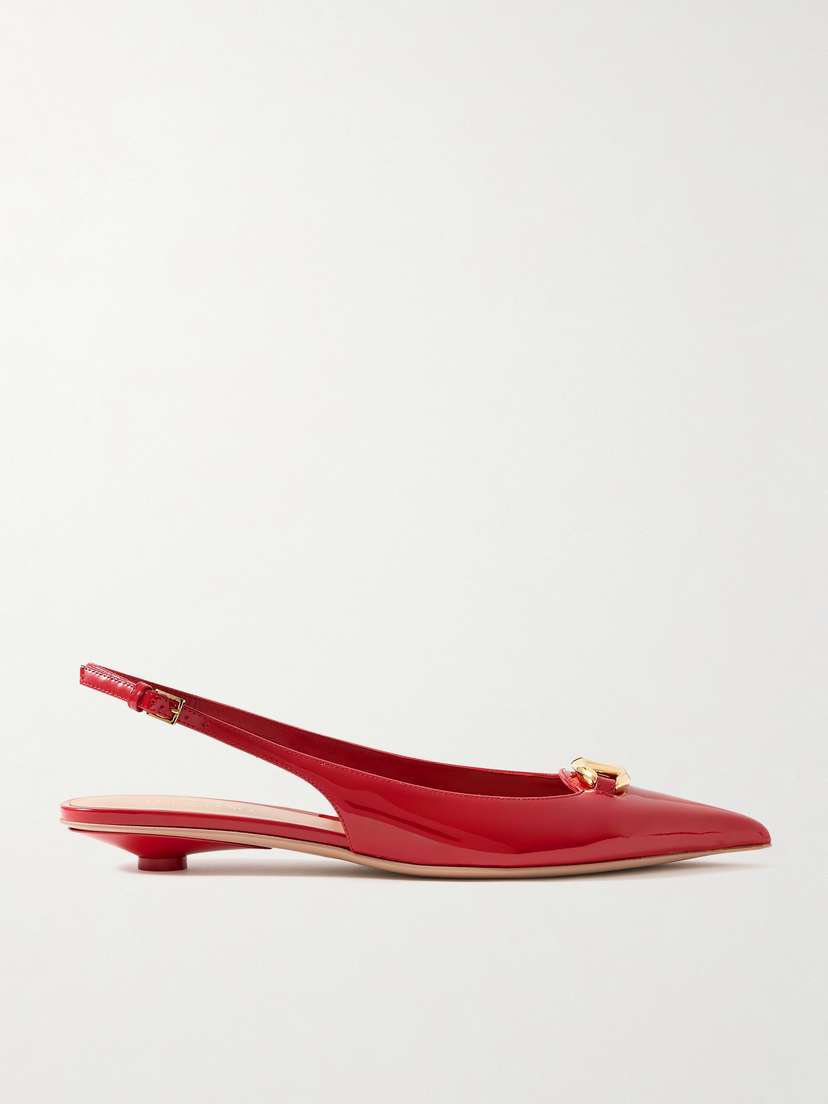Valentino Garavani Vlogo Bold 20 Embellished Patent-leather Pumps