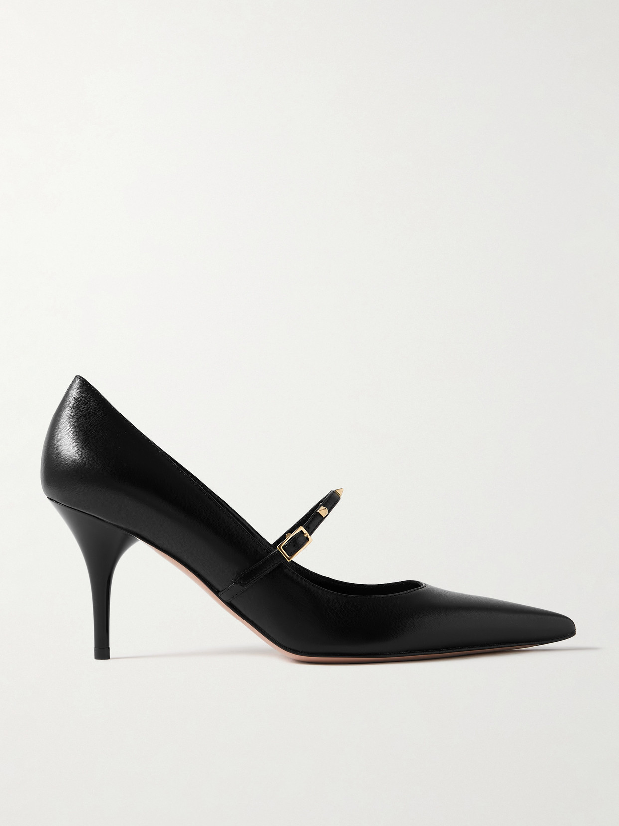Valentino Garavani - Rockstud Wispy 80 Leather Mary Jane Pumps - Black