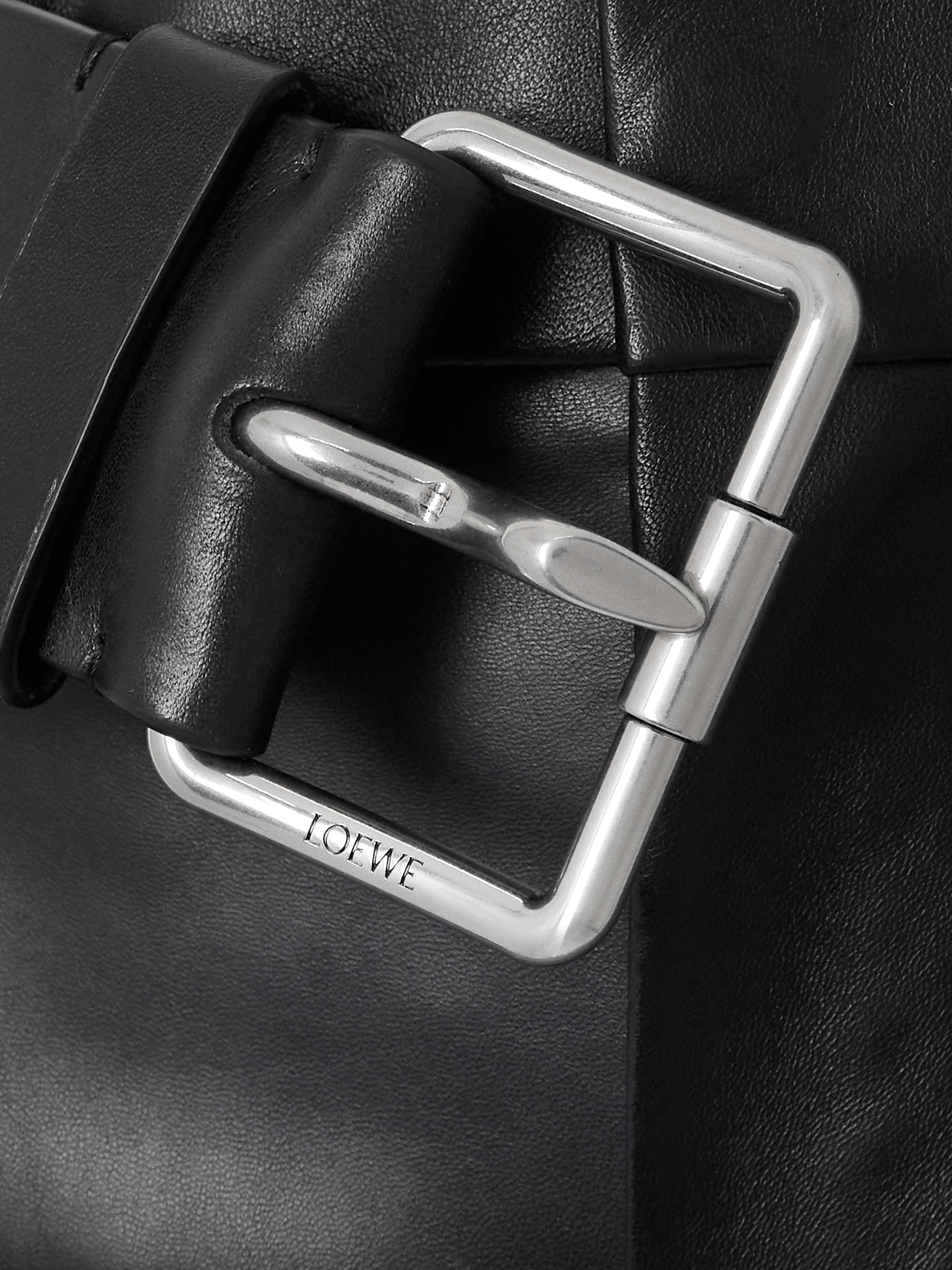 LOEWE Belted leather straight-leg pants | NET-A-PORTER LOEWE Belted leather straight-leg pants | NET-A-PORTER