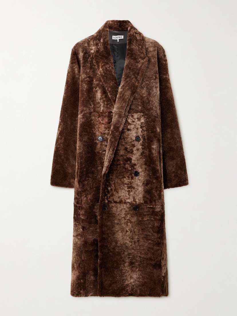 Loewe Oversized Double-breasted Shearling Coat