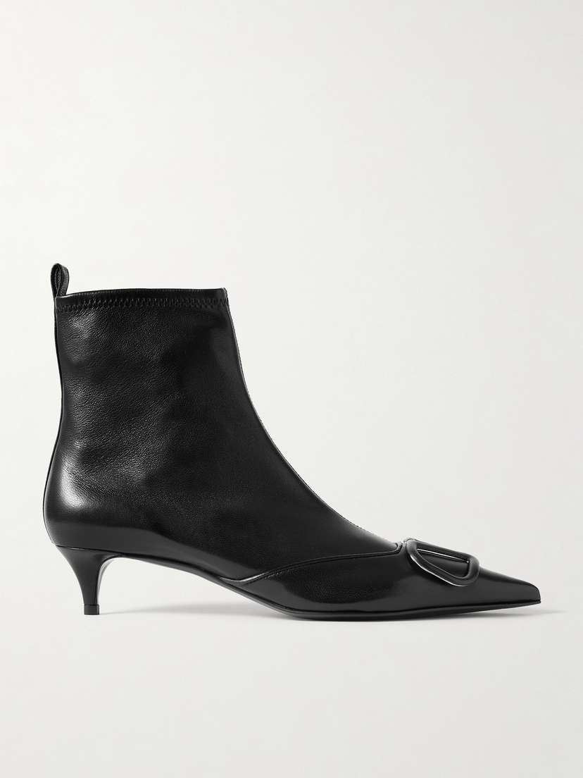 Valentino Garavani Vlogo 40 Leather Ankle Boots