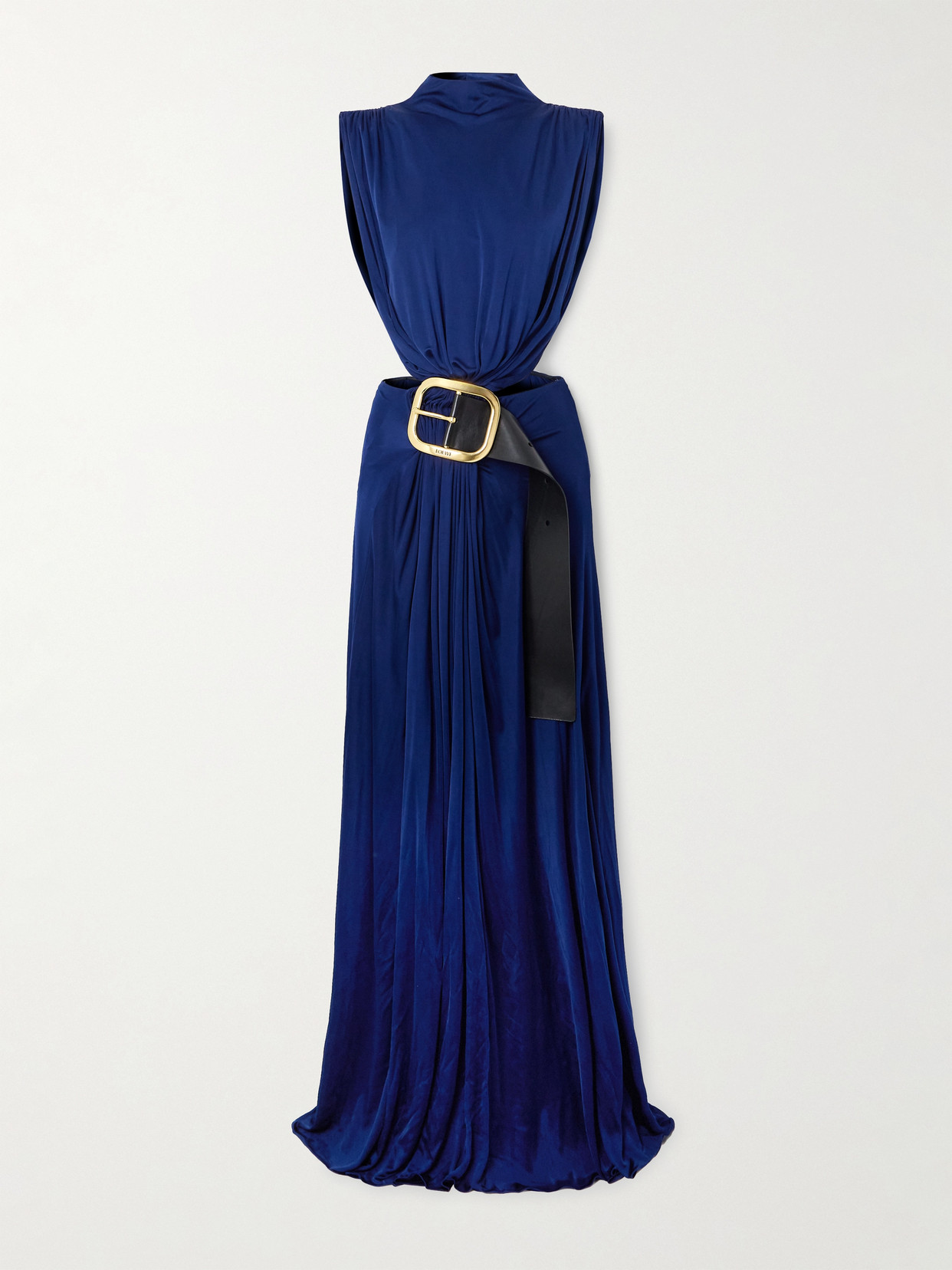 Loewe - Embellished Gathered Jersey Gown - Blue