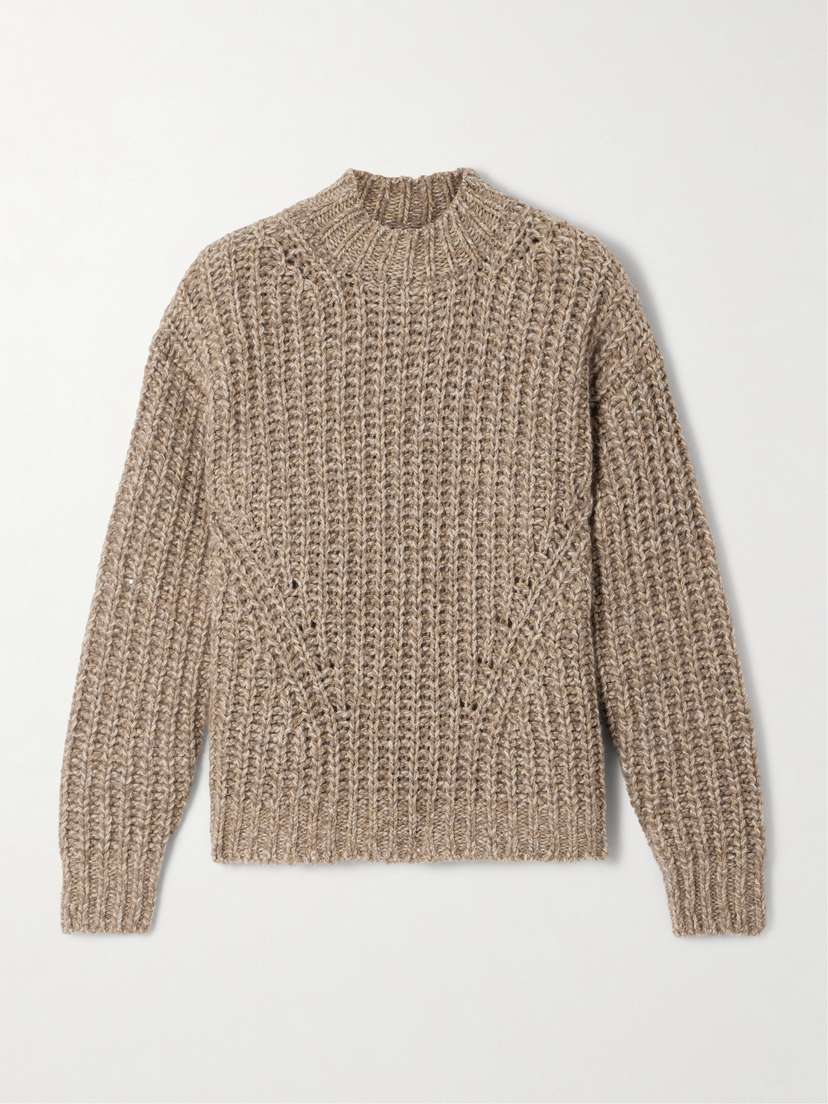 Ralph Lauren Collection Ribbed-knit Cashmere And Silk-blend Sweater