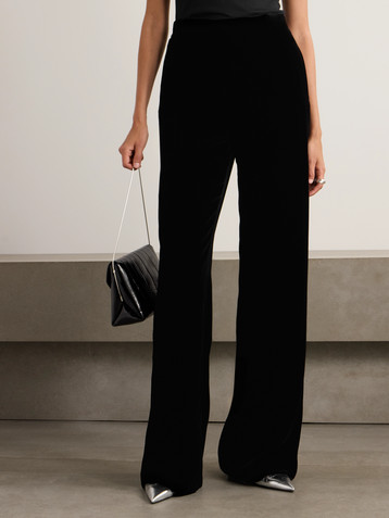 Ralph Lauren Collection Dean velvet wide-leg pants