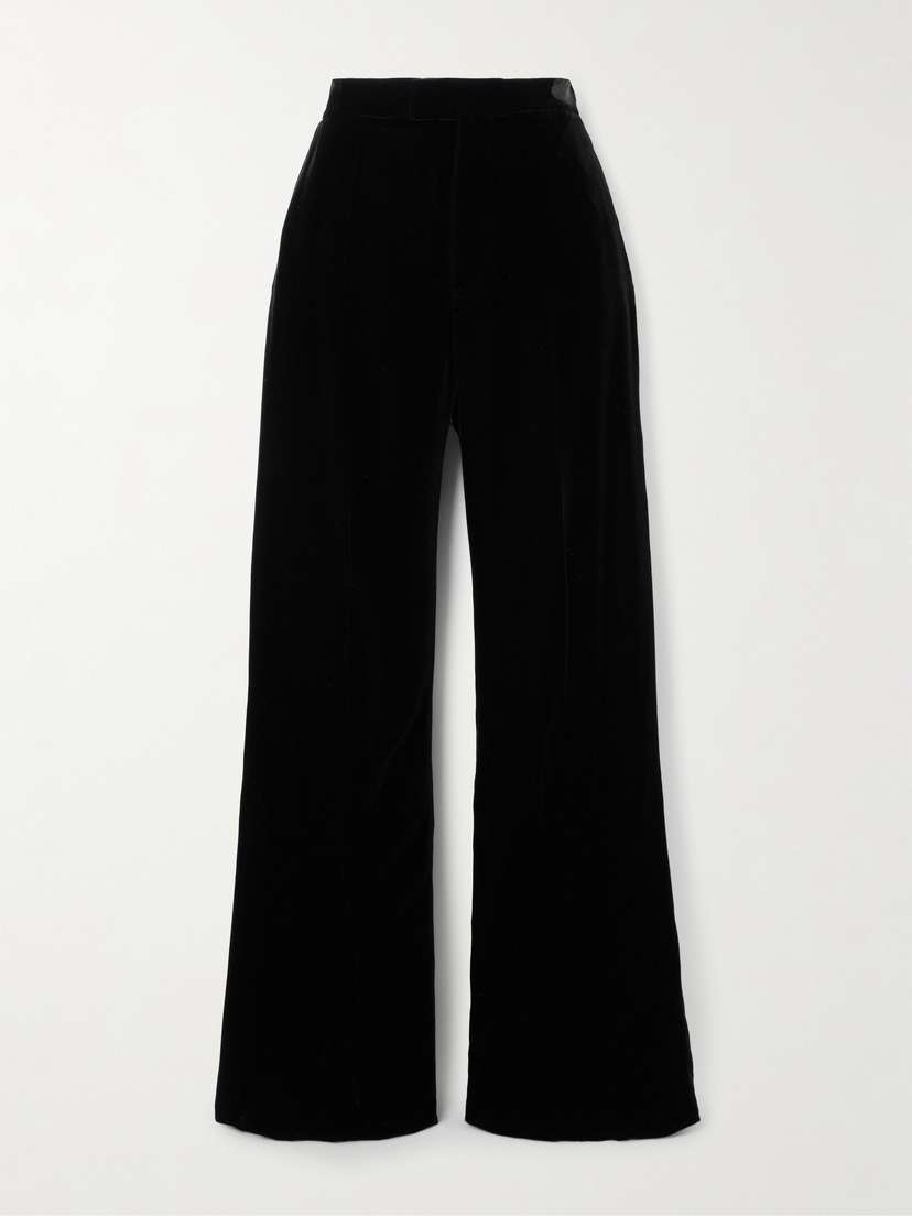 Ralph Lauren Collection Dean Velvet Wide-leg Pants