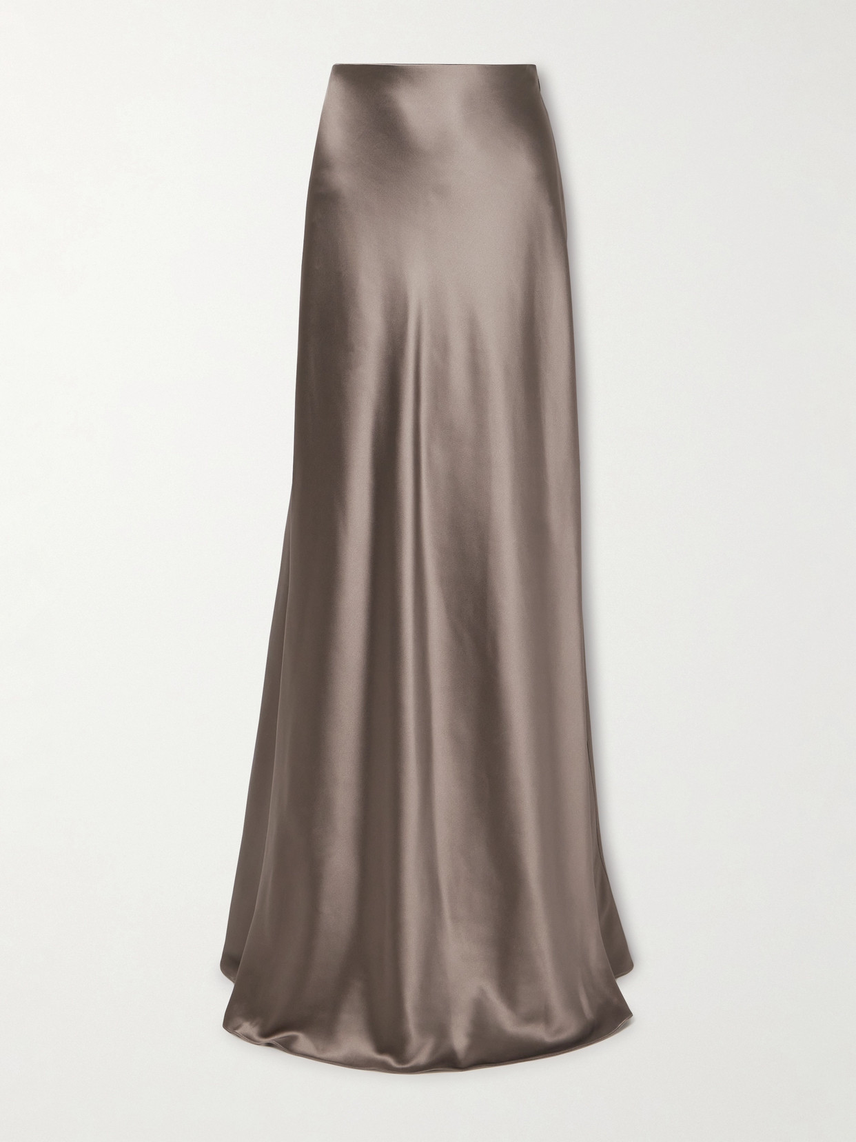 Polo Ralph Lauren Masina Satin Maxi Skirt In Brown
