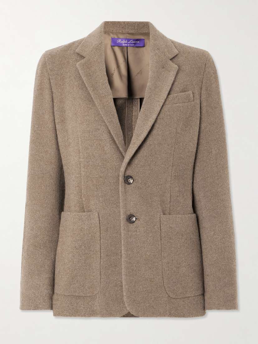 Ralph Lauren Collection Hailey Brushed-cashmere And Wool-blend Blazer