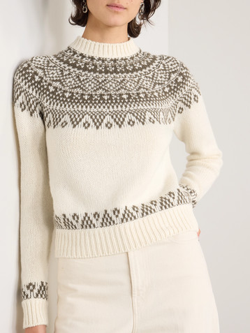 Ralph Lauren Collection Fair Isle cashmere and wool-blend jacquard-knit sweater