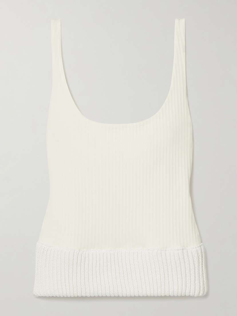 16Arlington Keo Cotton-trimmed Ribbed Stretch-jersey Tank