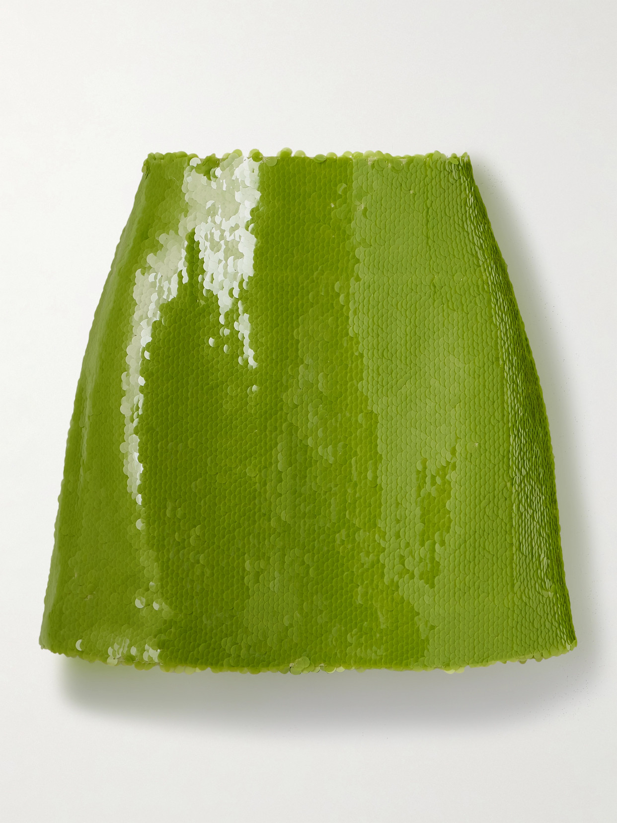 16arlington Este Sequined Tulle Mini Skirt In Green