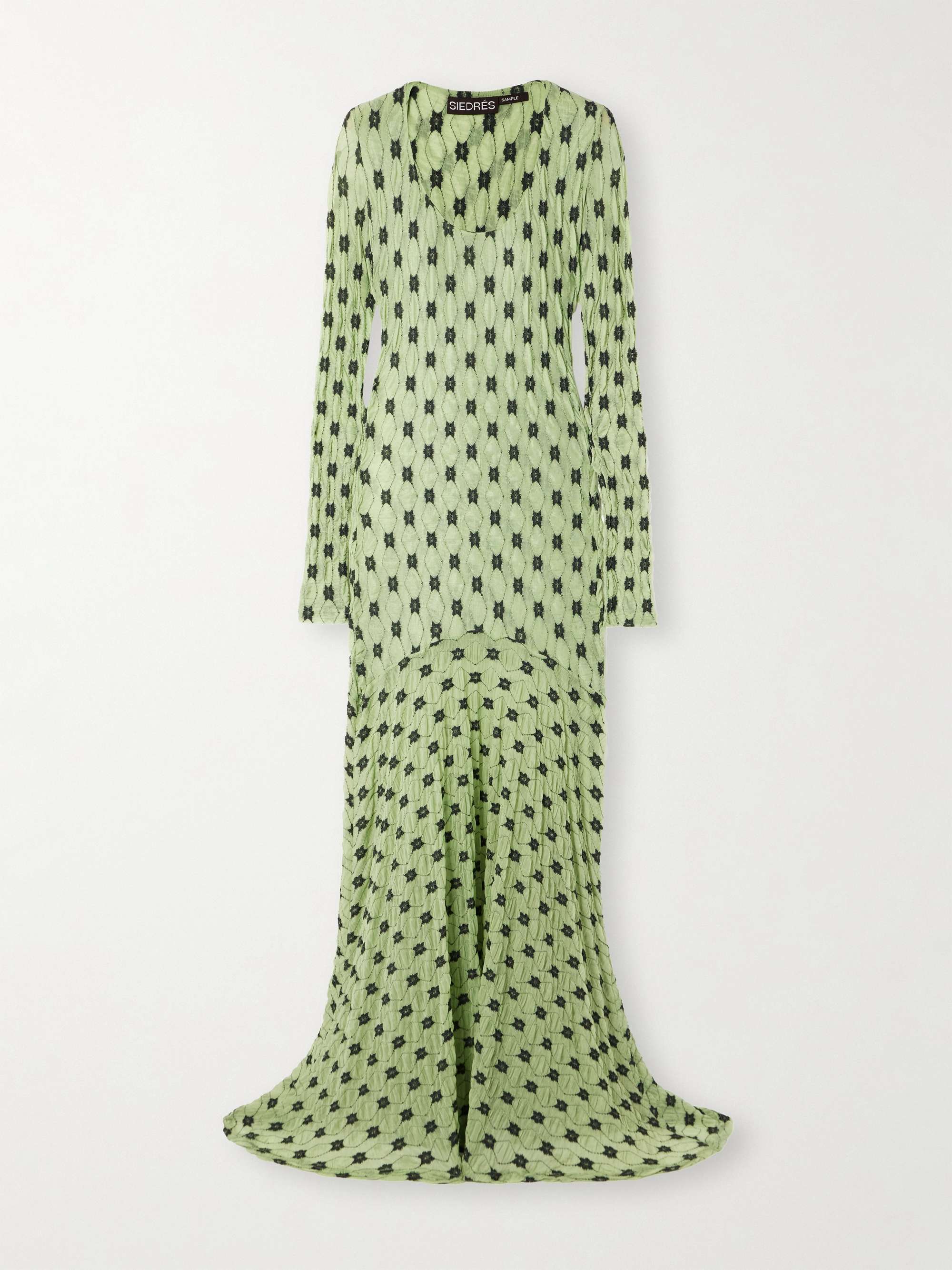 SIEDRES Jolli embroidered mesh maxi dress NET A PORTER