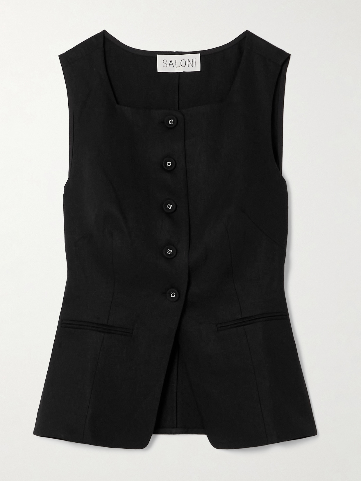 Saloni - Zuzu Linen Vest - Black