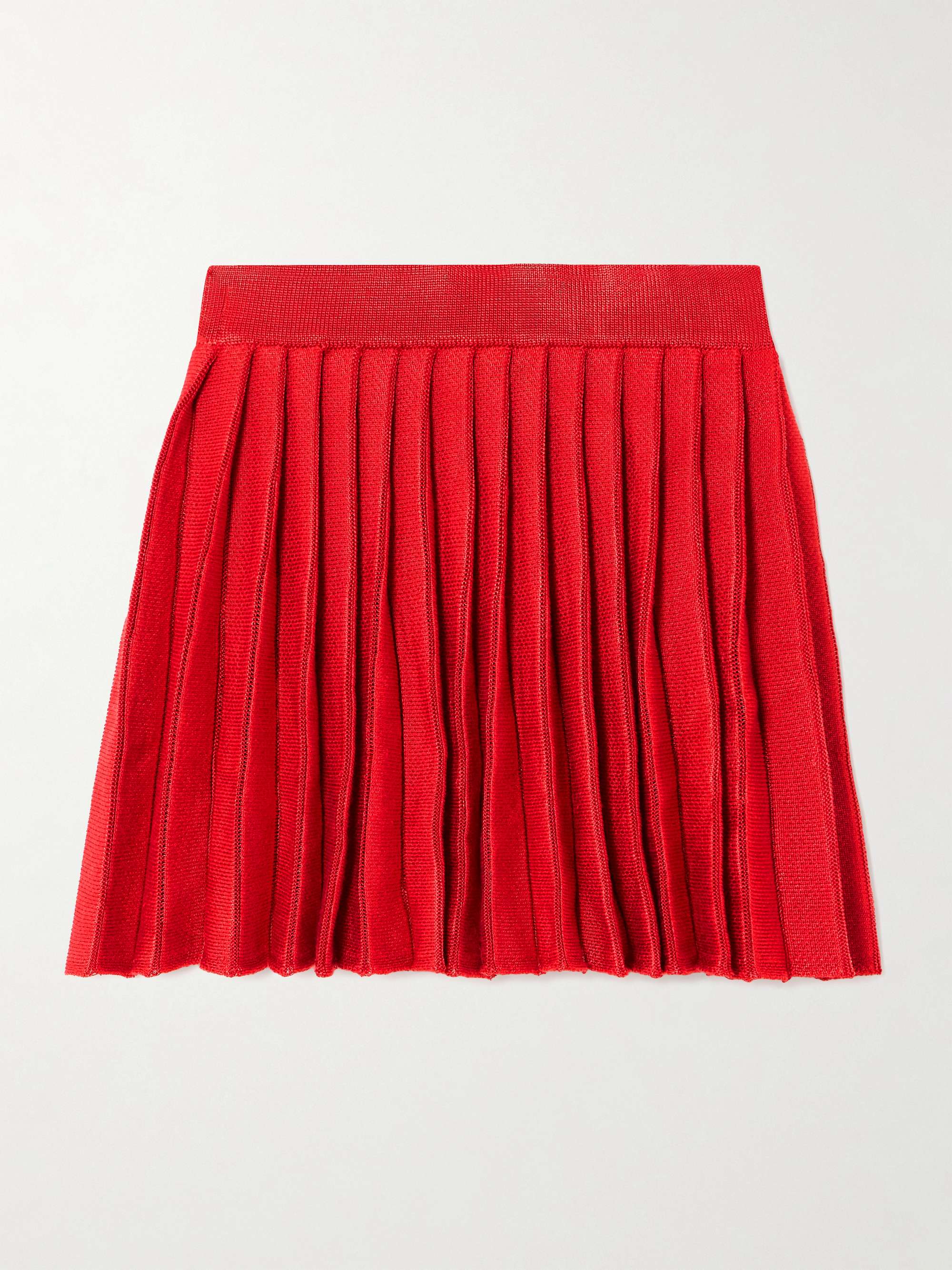 Mini pleated skirt red online