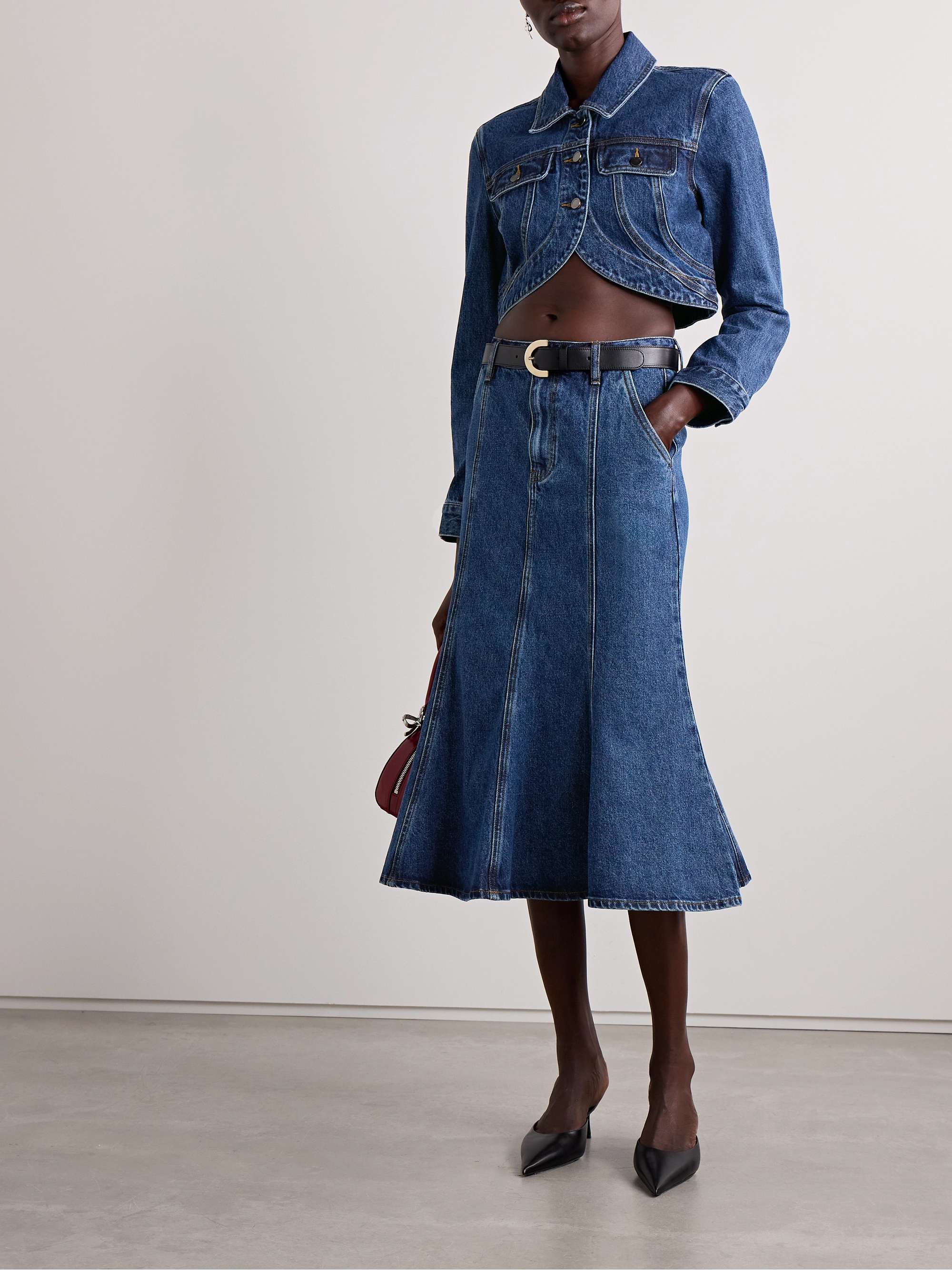 Self Portrait 23SS デニム　クロップ　トップ　ジャケット Self Portrait 23SS デニムクロップトップジャケット