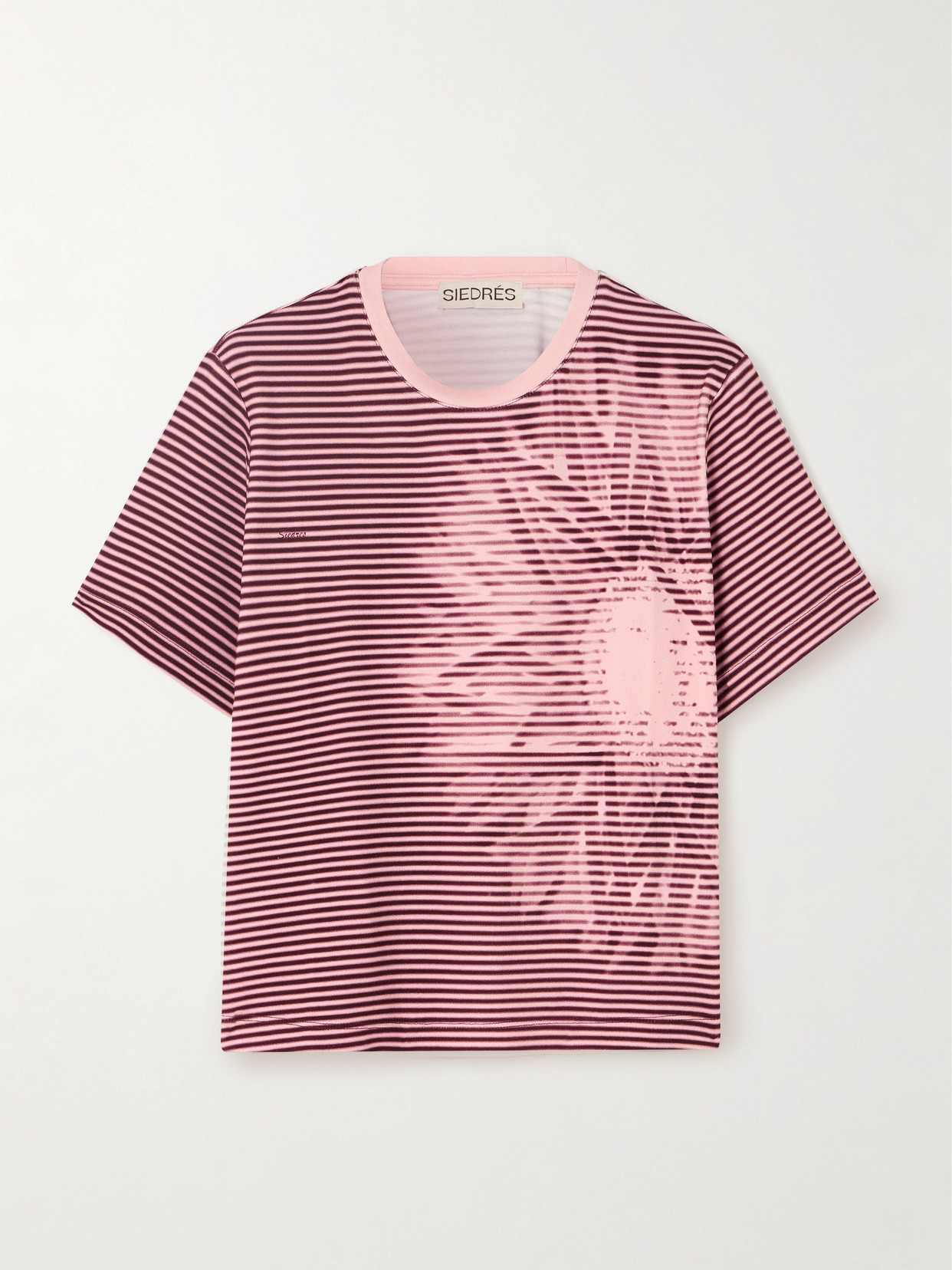 Siedres Dine Striped Jersey T-shirt In Multi