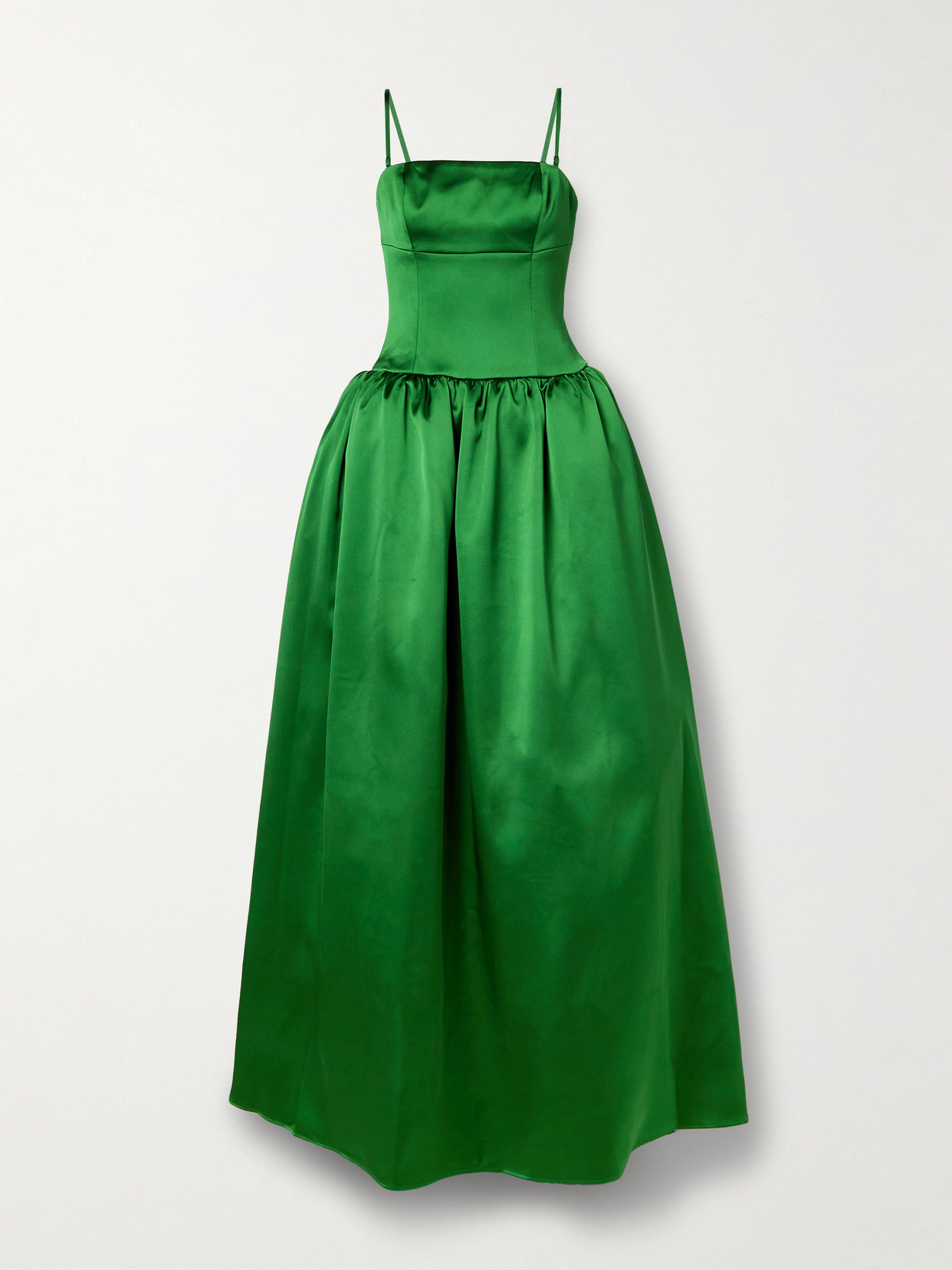 Self-Portrait - Mikado Maxi Dress - Green