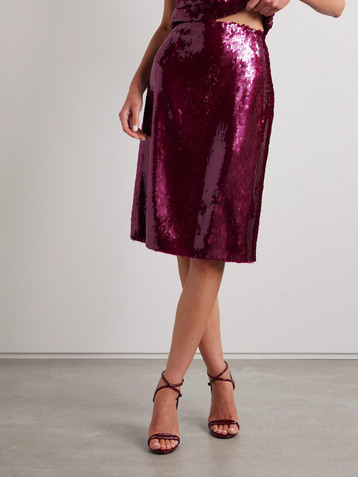 16Arlington Este sequined crepe midi skirt