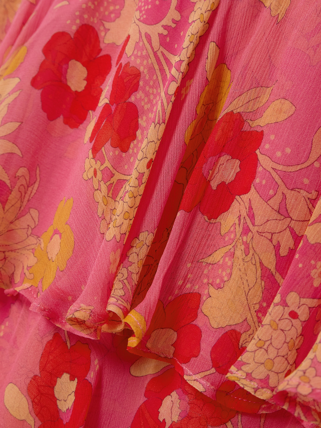 Rixo London Rio Belted Open-back Ruffled Floral-print Silk Crepe De Chine Maxi Dress In Pink