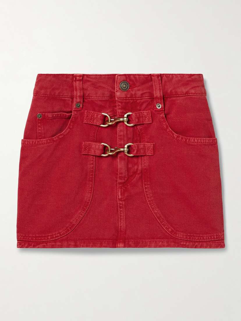 Isabel Marant Paulina Embellished Denim Mini Skirt