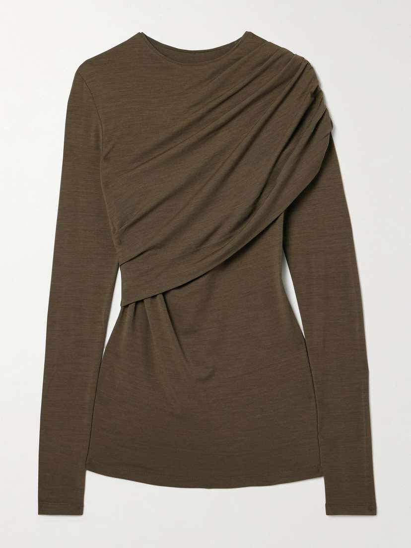 Isabel Marant Asna Draped Ruched Jersey Top