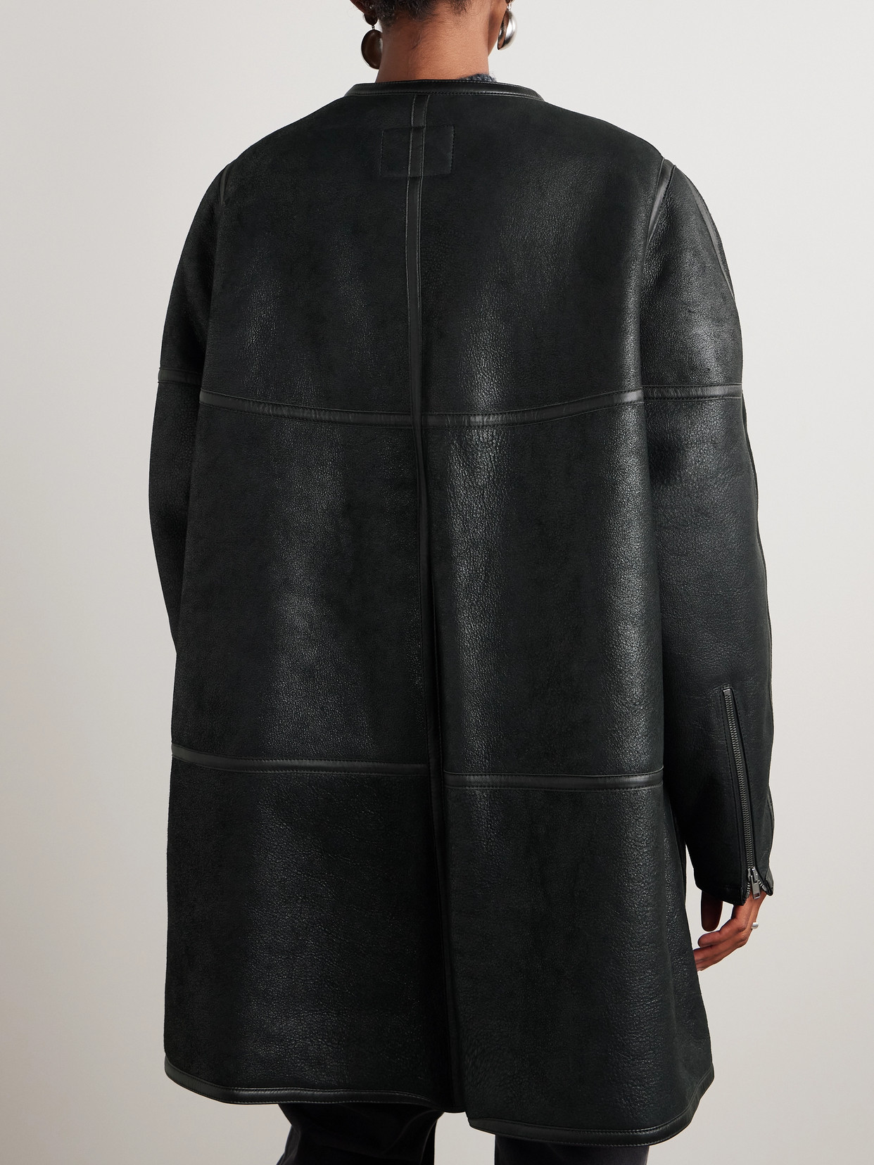 Isabel Marant Adael Shearling Coat In Black