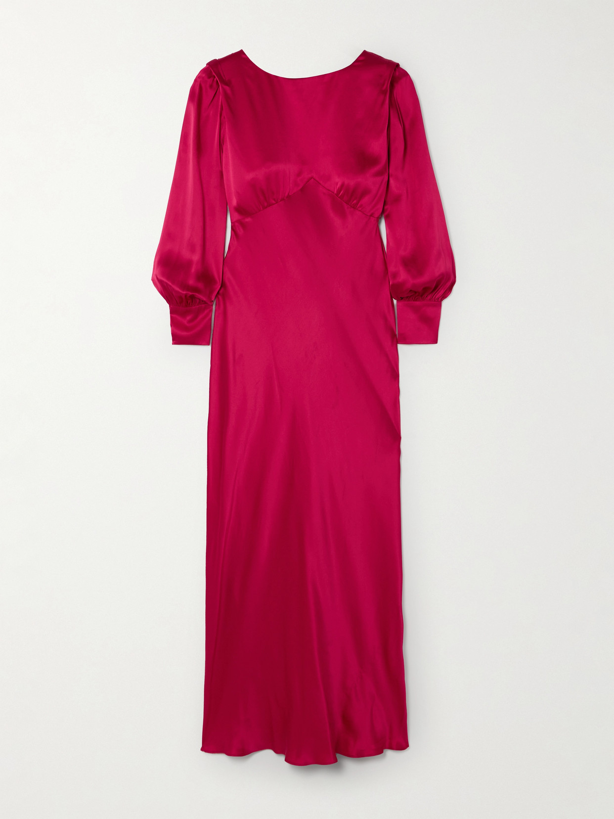 Rixo London Marni Paneled Satin Gown In Red