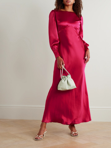 RIXO Marni paneled satin gown