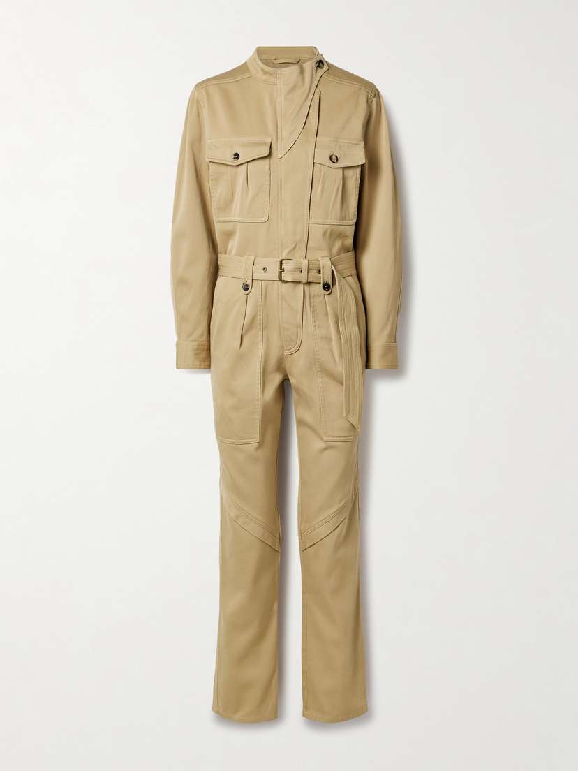 Isabel Marant Jelica Belted Cotton-twill Jumpsuit