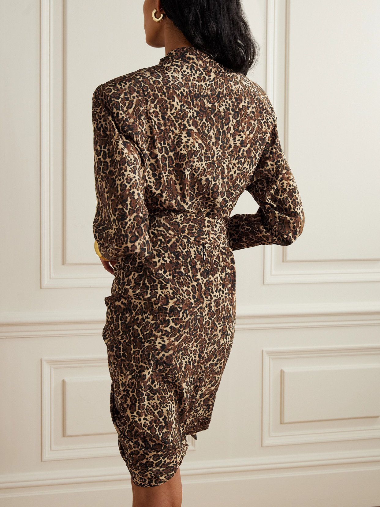 Isabel Marant Cleora Leopard Print Mini Dress In Animal Print