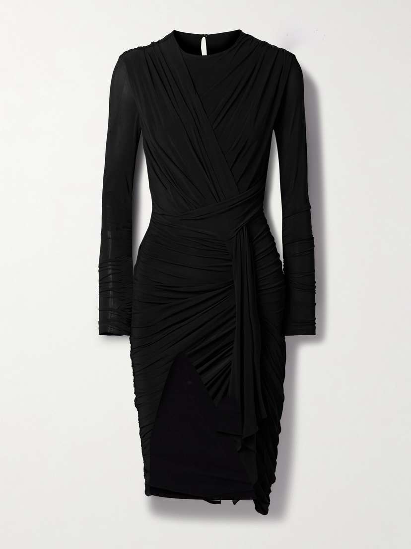 Isabel Marant Zorah Draped Ruched Stretch-jersey Midi Dress