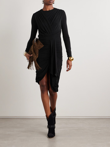 Isabel Marant Zorah draped ruched stretch-jersey midi dress