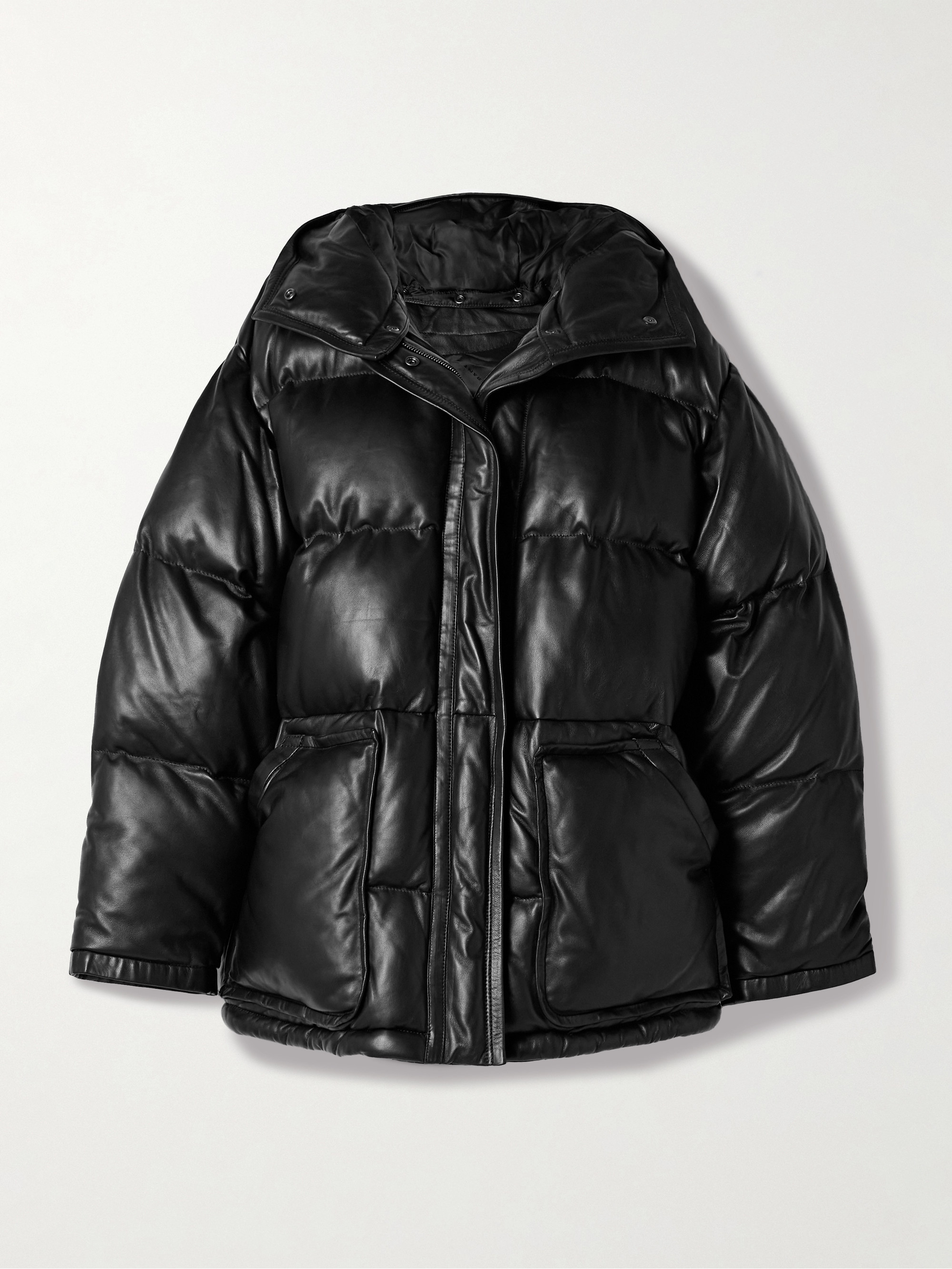 Isabel Marant Kelori hooded padded quilted leather coat thumbnail
